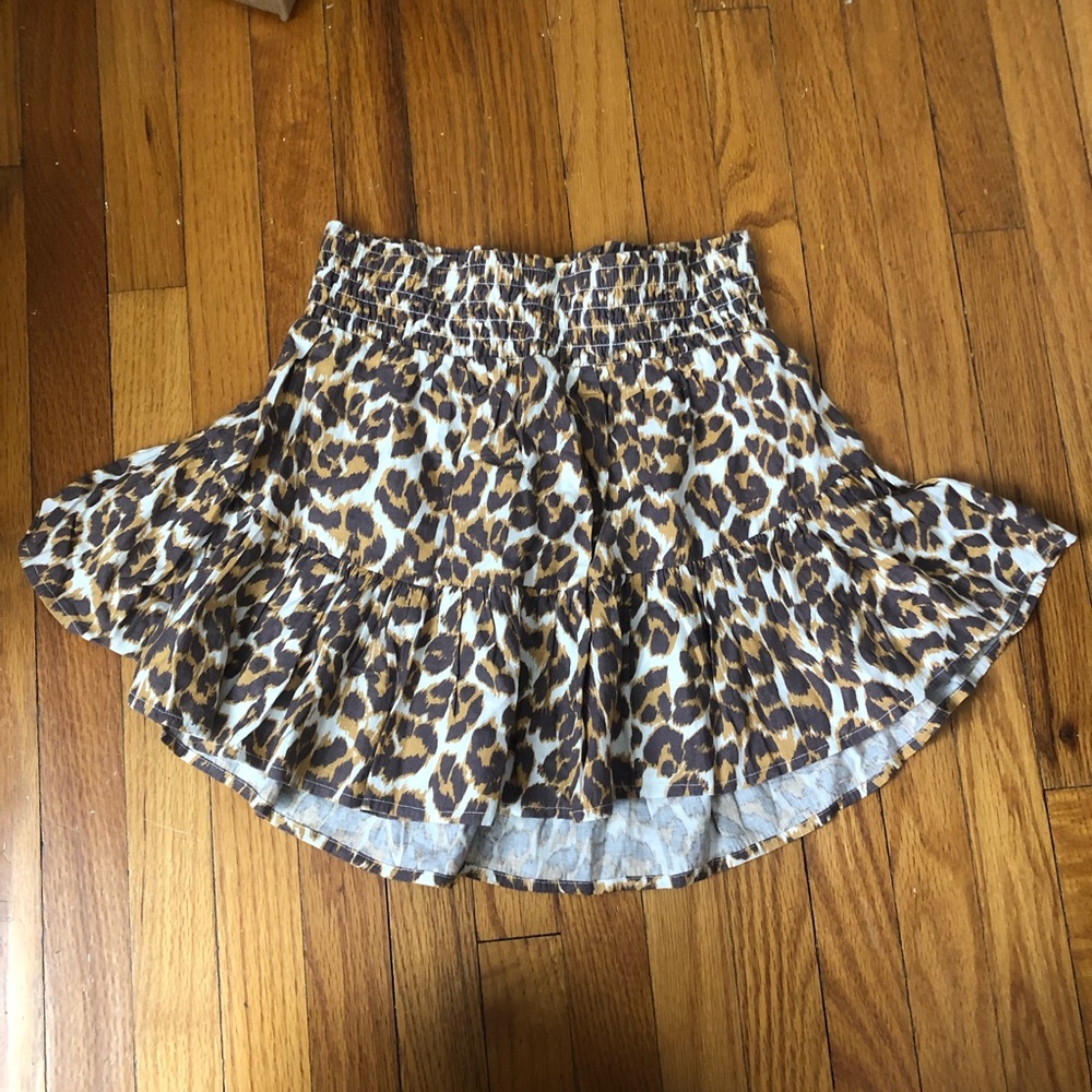 Aerie High Low Leopard Mini Skirt Small